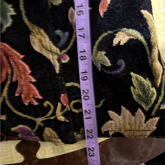 Erin London Black Blazer with Elegant Botanical Print vintage - Picture 9 of 10